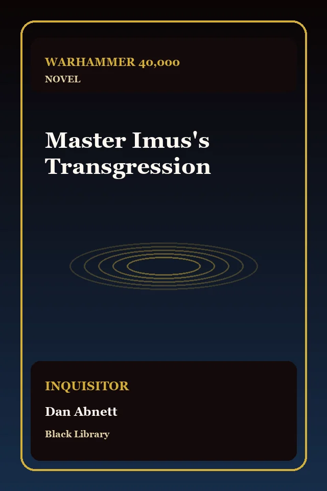 Master Imus's Transgression